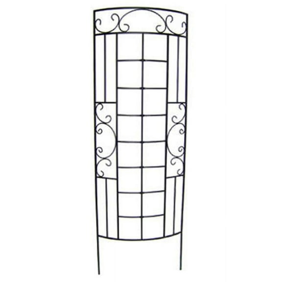 Panacea Romantic Curved Garden Trellis, Black, 72"H, Pk of 5
