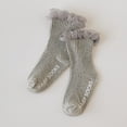 thumbnail image 2 of NOKIO Toddler Girls Mid Calf Socks for Baby Spring Autumn Winter, Solid Color Lace Princess Crew Socks, Children’s Fashion Ankle Socks, 2 of 4