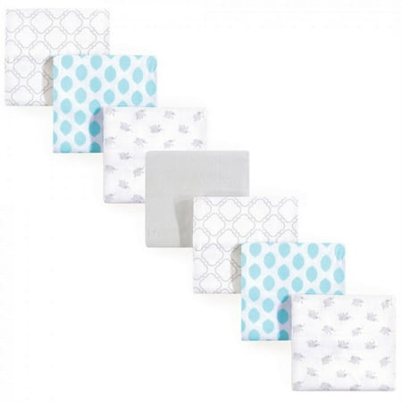 Luvable Friends Baby Cotton Flannel Receiving Blankets, Elephant 7-Pack, One Size