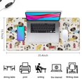 thumbnail image 5 of Long Mouse Pads for Desk,Rover Cream Dogs Bone Desk Mats on Top Of Desks, Desk Mouse Pad Extra Large with 3mm Non-Slip Base and Stitched Edge for Gaming,Office,Work,Home 35.4"x15.7", 5 of 6