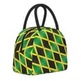 thumbnail image 2 of Lunch Tote Bag Jamaica Trendy Lightweight Reusable Stylish Bento Box for Adult Black, 2 of 7