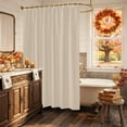thumbnail image 5 of Tan Solid Color Shower Curtain, Waterproof Shower Curtains for Bathroom, Modern Minimalist Pure Color Washable Fabric Bathtub Curtain Set Bath Decor with 12 Hooks Extra Long 72"x96", 5 of 8