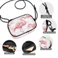 thumbnail image 4 of Women's Crossbody Phone Bag Small Wallet Purse with Detachable Rope Strap Travel Handbags Pink Flamingos with Golden Dot, 4 of 7