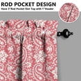 thumbnail image 3 of Abstract Vintage Kitchen Curtains 2 Pack, 27.5x39 Inch Semi-Sheer Floral Tier Curtains, Retro Geometric Window Panels, 3 of 4