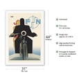 thumbnail image 2 of FN Motorcycles - Fabrique Nationale de Herstal - Vintage Motorcycle Poster by Marcello Nizzoli c.1925 - Fine Art Rolled Canvas Print 27in x 40in, 2 of 4