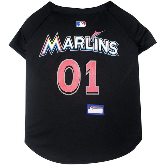 Pets First MLB Miami Marlins Mesh Jersey for Dogs and Cats - Licensed Soft Poly-Cotton Sports Jersey - Medium
