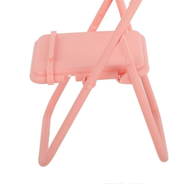 Phone Stand TPR Material Portrait Landscape Mode Watching Stool Shape Auxiliary Decorative Portable Mobile HolderPink