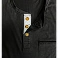 thumbnail image 5 of Summer Henley Shirts for Men Short Sleeve Buttons Round Neck T-Shirts Tops Casual Solid Color Comfy Pullover with Pockets, 5 of 6