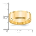 thumbnail image 3 of 14k Yellow Gold 8mm Flat with Step Edge Wedding Band Size 5.5 FLE080, 3 of 4