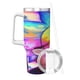 thumbnail image 2 of Regalos personalizados de Rick y Morty para vasos de 40 oz con asa y pajita - Taza de café de viaje de acero inoxidable con tapa - Regalos ideales para mujeres, niñas y niños en cumpleaños y Navidad, 2 of 8