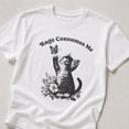 thumbnail image 3 of Kitten Butterfly Graphic T-Shirt, Funny Cat Statement Tee, Unisex Classic Fit, 3 of 9
