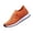 Orange_016, variant on Unisex Breathable Hollow Fly Knit Sneakers, Sock Slip On Lace Up Lightweight Flexible Casual Walking Shoes with Two-Tone Non-Slip Outsole Yellow 9（EU-42）