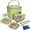 Green, variant on 48 Cube Double-Deck Portable Ice Maker with Insulated Bag & Easy Press Lid,Silicone Trays,Counte,Produces 48 Ice Cubes,Stores Over 150 Cubes for DIY Whiskey,Outdoors,Parties