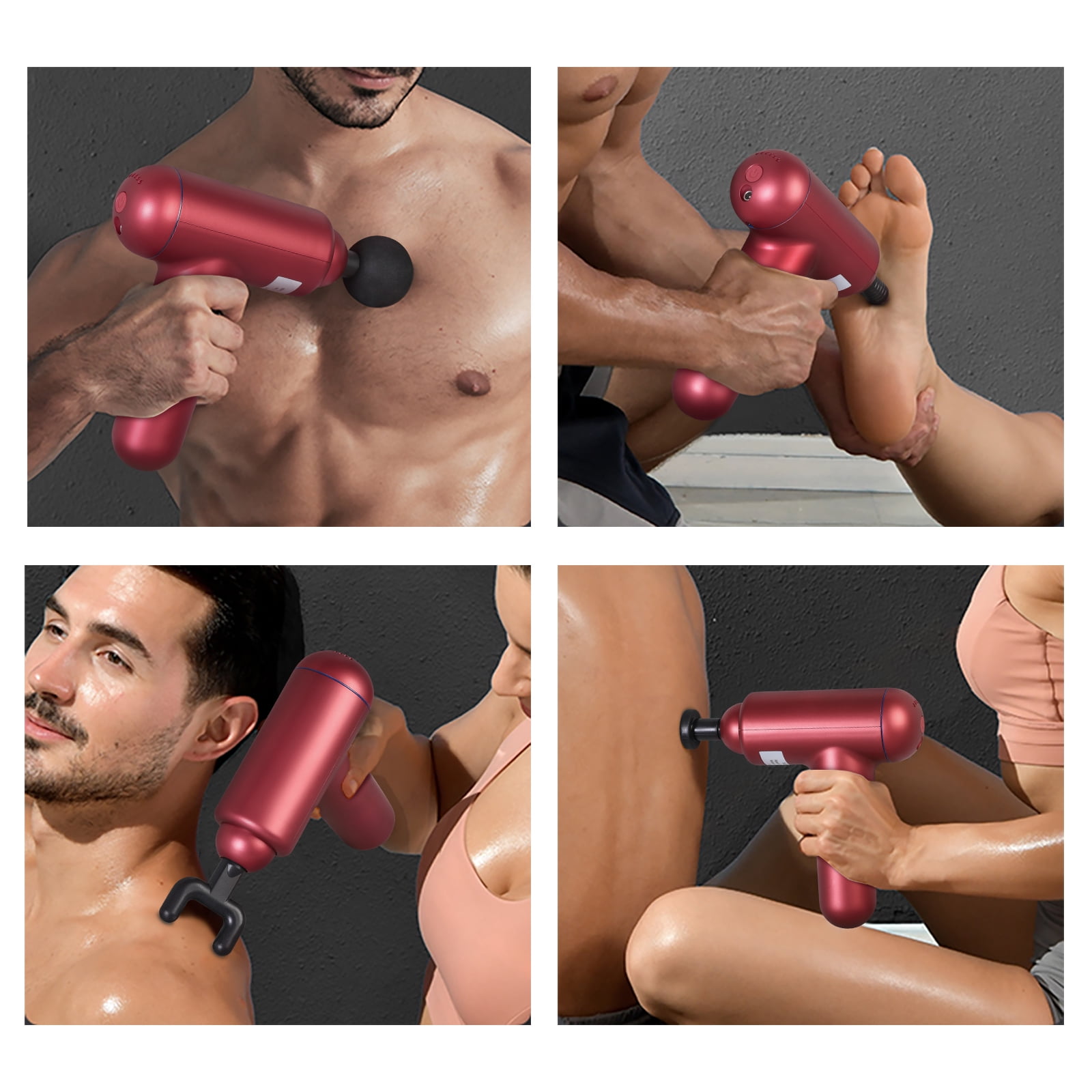 Oumilen Pro Sport Deep Tissue Percussion Muscle Massage Gun - Fire Red