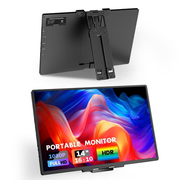 Monitor Portátil Jusnboir T140 14 Pulgadas FHD 1080P IPS USB C HDMI para Laptop PC Consolas