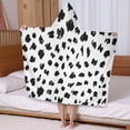 thumbnail image 5 of White and Black Of Leopard Print Hooded Bath Towel，50"x30" for Ages 3 To 12 Kids, Quick Dry Lightweight Soft Microfiber Hood Beach Towel Cover Up for Kids, 5 of 7