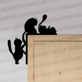 thumbnail image 3 of Craftnamesign Playing Cat Door Corner Hanger, Home Corner Decor for Living Room Bedroom, 3 of 5