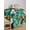Black Mint Green Dark Brown, variant on Sports Theme Table Cloth, Funny Abstract Football Rugby Basketball Waterproof Tablecloth for Square Tables, Reusable Washable Fabric Table Cover for Restaurant Kitchen Dining Tables 60"x60"