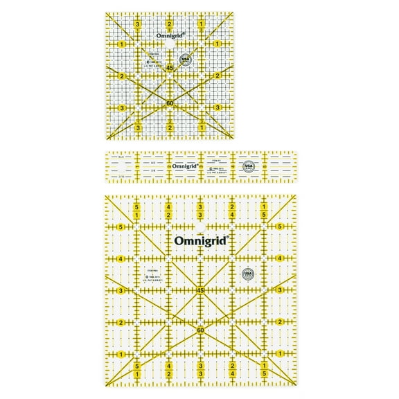 Omnigrid Ruler Value Pack, 3 Count (4", 6" & 1"x6")