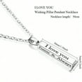 thumbnail image 4 of Forever And Always Necklaces For Couples His Her Stainless Steel Cute Heart Engraved Lettering Promise Relationship Matching Couples Necklace Rings Valentine Day Gift, 4 of 4