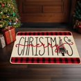 thumbnail image 4 of Merry Christmas Doormat,Christmas Trees Xmas Winter Red Black Buffalo Plaid Indoor Outdoor Outside Entrance Doormat Welcome Door Mat Anti-Slip Rubber Seasonal Holiday Decoration 17x29 Inch, 4 of 6
