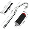 thumbnail image 2 of Exhaust Pipe, Dirt Bike 28mm Muffler Fit Dirt Bike ATV Pipe Muffler Bike Pipe Muffler Quad 110cc 125cc, 2 of 6