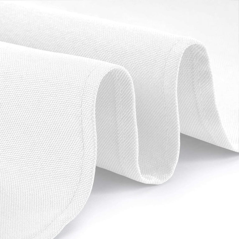 WEALUXE White Rectangular Tablecloths, 2 Pack, 60x102 In photo 8