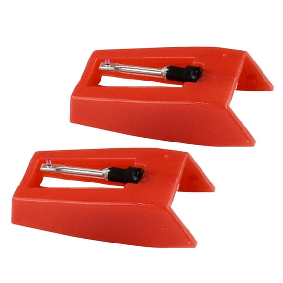 KAKOWELY Needle Stylus 1 Pair Red Vintage Gramophone Record Needle Stylus Gramophone Replacement Part Accessories Turntable Needle0.71"X0.59"X0.2"