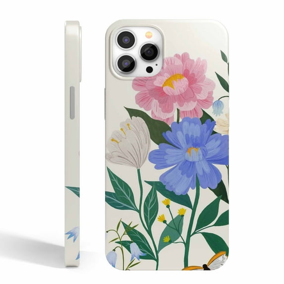 Tobelint Cute Flower Case for iPhone 13 Pro,Aesthetic Colourful Floral Pattern Bumper Case Cover