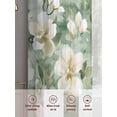 thumbnail image 7 of Sage Green Spring Floral Semi Sheer Curtains 84 Inch Length 2 Panels Set, Summer Botanical Farmhouse Sheer Kitchen Curtain Privacy Voile Window Curtain for Living Room Bedroom Rod Pocket Drapes, 7 of 7