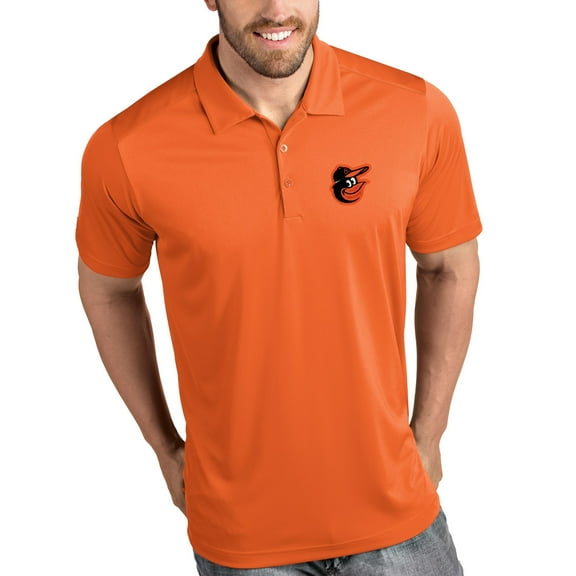 Men's Antigua Orange Baltimore Orioles Tribute Polo