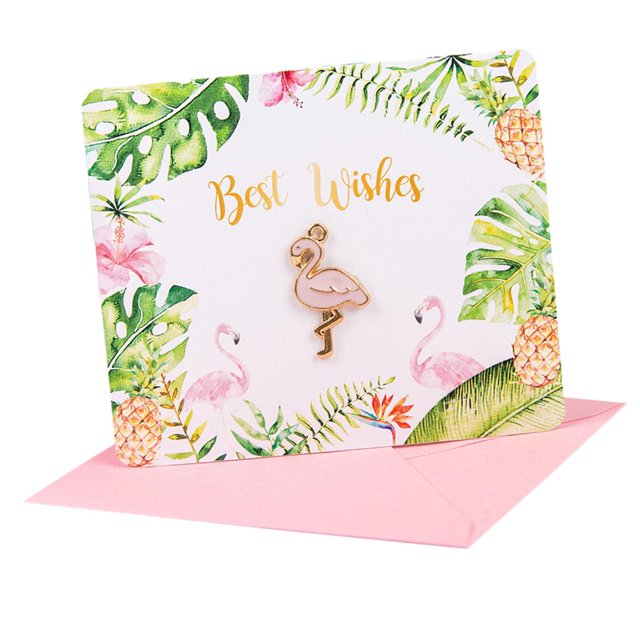 Invitaciones De Flamenco Tarjetas De Felicitación Tarjetas Tarjetas De Compromiso Tarjetas De Cumpleaños, Hechas De Papel Kraft perfecl Tarjetas de felicitación de papel Tarjeta de deseos
