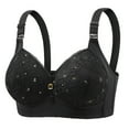 thumbnail image 1 of Abcnature Everyday Bras for Women Solid Steel Rings Lace Pad Gathering Daily Bras, 1 of 2