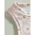 thumbnail image 6 of Bagilaanoe Newborn Baby Girl Boy Rompers Floral Print Sleeveless Bodysuits 3M 6M 12M 18M Infant Casual One Piece Short Jumpsuit, 6 of 9