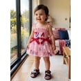 thumbnail image 4 of Baby Girl 4th Of July Outfits My First Patriotic Smocked Tulle Romper Dress American Flag Clothes, 4 of 9
