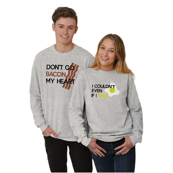 Matching Set Friends Couples Brunch Plus Size Long Sleeve Graphic Tee Shirt Brisco Brands 2X