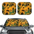 thumbnail image 2 of Haiem Sunflowers 7 Windshield Sun Shade: Universal Foldable 2-Piece Car Front Window Sunshade - Blocks Uv Rays, And Reduces Heat,Essential Car Accessory Medium, 2 of 7