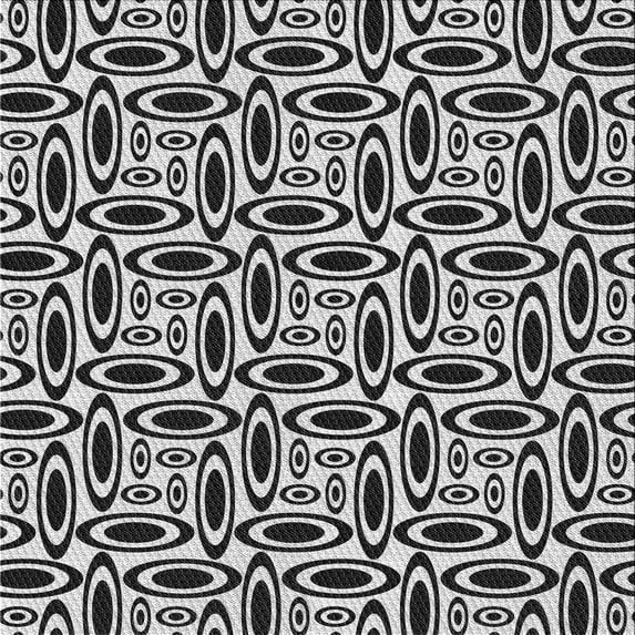 Ahgly Company Indoor Square Patterned Charcoal Black Novelty Area Rugs, 6' Square