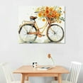 thumbnail image 2 of Nawypu   Yellow Bicycle Flower Painting Wall Art Watercolor Abstract Bike with Floral Bouquet Wildflowers Canvas Picture for Farmhouse Kitchen Living Room Bedroom Bathroom (Yellow, Small), 2 of 6