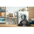 thumbnail image 2 of Ahgly Company Machine Washable Indoor Square Transitional Charcoal Black Area Rugs, 7' Square, 2 of 7