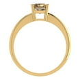 thumbnail image 4 of 1 ct Radiant Cut Simulated Champagne Diamond Solitaire 18K Yellow Gold Womens Engagement Ring, 4 of 5