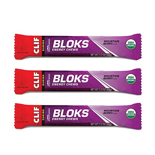 CLIF BLOKS Energy Chews Mountain Berry NonGMO Plant Based Food