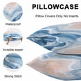 thumbnail image 5 of Blue Waves Coastal Lumbar Pillow Covers 20x12 Inch Set of 2, Light Blue Ombre Summer Beach Oceans Waterproof Outdoor Pillow Covers, Decorative Cushion Pillowcases for Couch, Sofa, Bed, Garden, Patio, 5 of 9