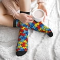 thumbnail image 7 of Unisex Autism Awareness Puzzles Novelty Ankle Socks Colorful ComfortSoft Lightweight Sports Athletic Socks, 7 of 7