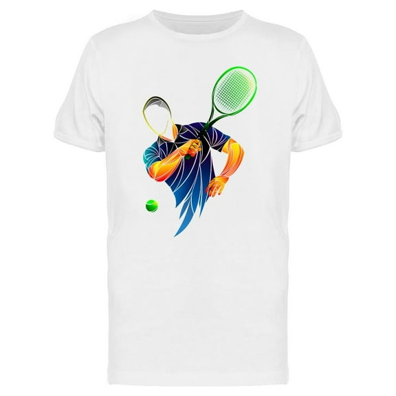 Abstract Tennis Player Male T-Shirt Men -Image by Shutterstock, Male XX-Large