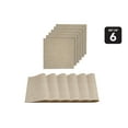 thumbnail image 1 of Dainty Home Natural Shimmer Woven Textilene Reversible Square Set of 6 Placemats in Ivory, 1 of 4