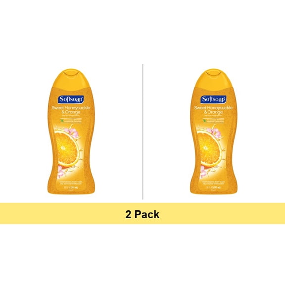 Softsoap Moisturizing Body Wash, Sweet Honeysuckle and Orange, 20 oz - 2 Pack