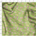 thumbnail image 4 of Soimoi Green Poly Georgette Fabric Leaves & Grandiflora Roses Floral Print Sewing Fabric Yard 42 Inch Wide, 4 of 5