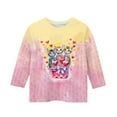 thumbnail image 5 of Kids' Valentine's Day Graphic T-Shirt Cute Cat Printed 3/4 Sleeve Tee Crew Neck Festive Holiday Top, 5 of 5