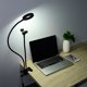 thumbnail image 4 of Lámpara de anillo LED Selfie Live con soporte para teléfono inteligente Tipo de clip Soporte para teléfono con luz de mesa regulable (Negro), 4 of 5